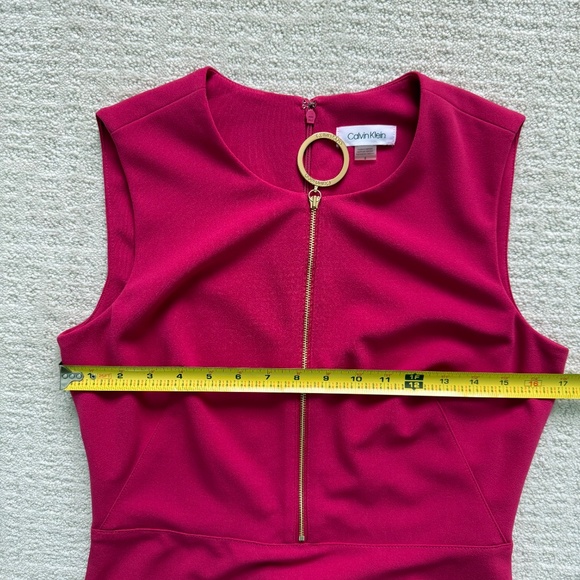 CALVIN KLEIN | NWT Pink Sleeveless Sheath Dress Sz 8 - Picture 4 of 8